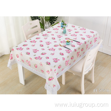 PEVA Tablecloth with Lace Edge